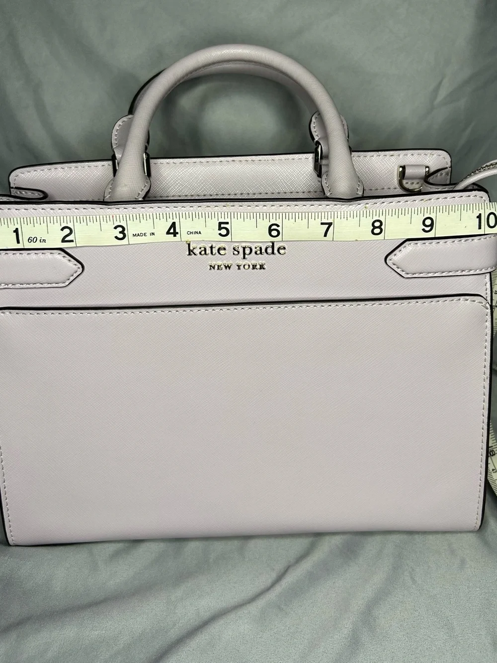 kate spade Light Lavender Leather Satchel with Gold Logo